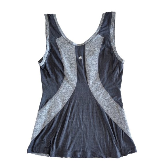 Lululemon Tank Recharge Gray Silverscent Size 6-8 Logo - Picture 4 of 5